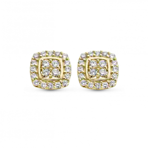 Man Made GG Briljant oorsieraden Sieve 2 x 0.15 crt H/Si mm vierkant